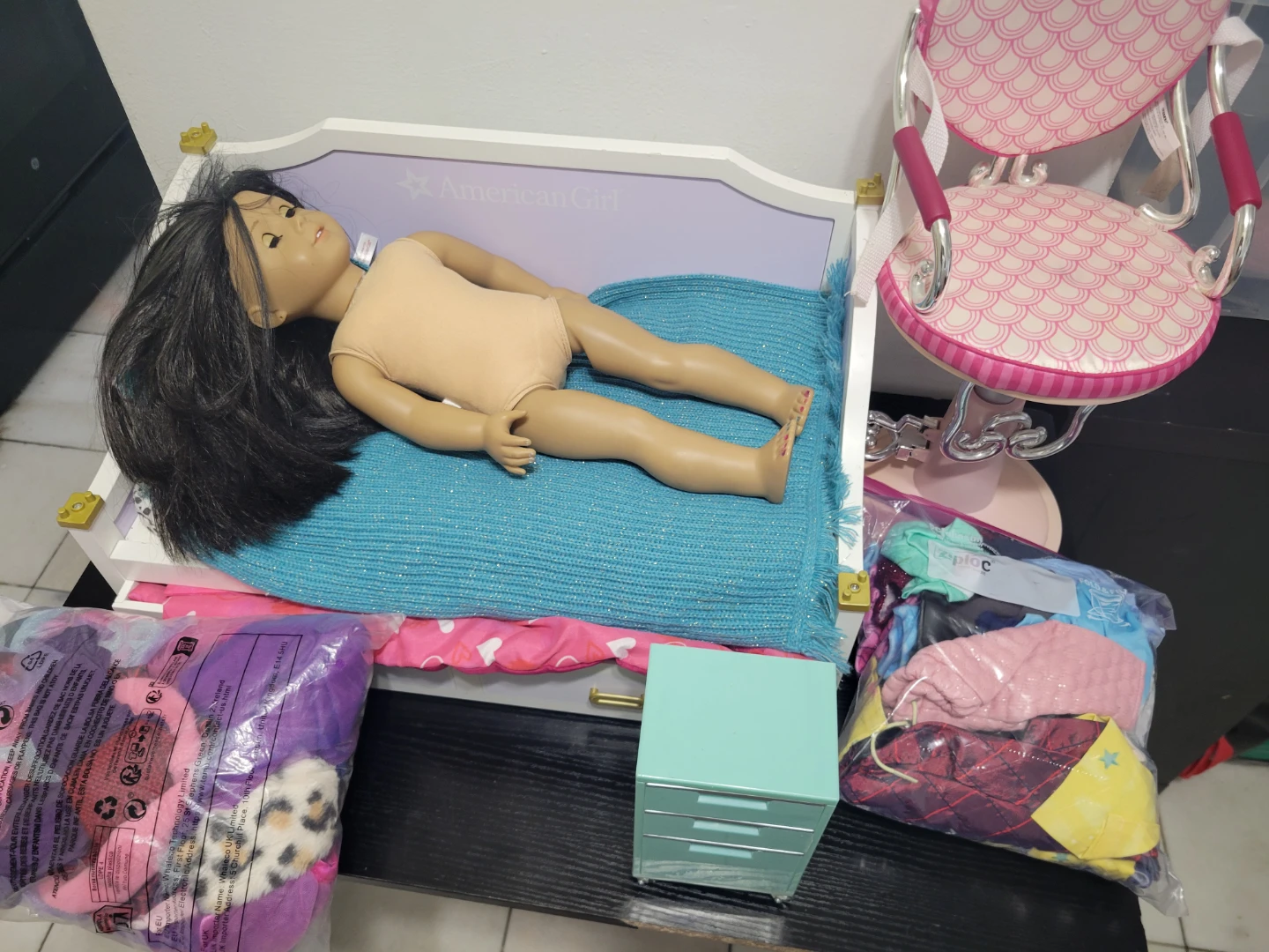 American Girl Doll Set with Bed and Accessories