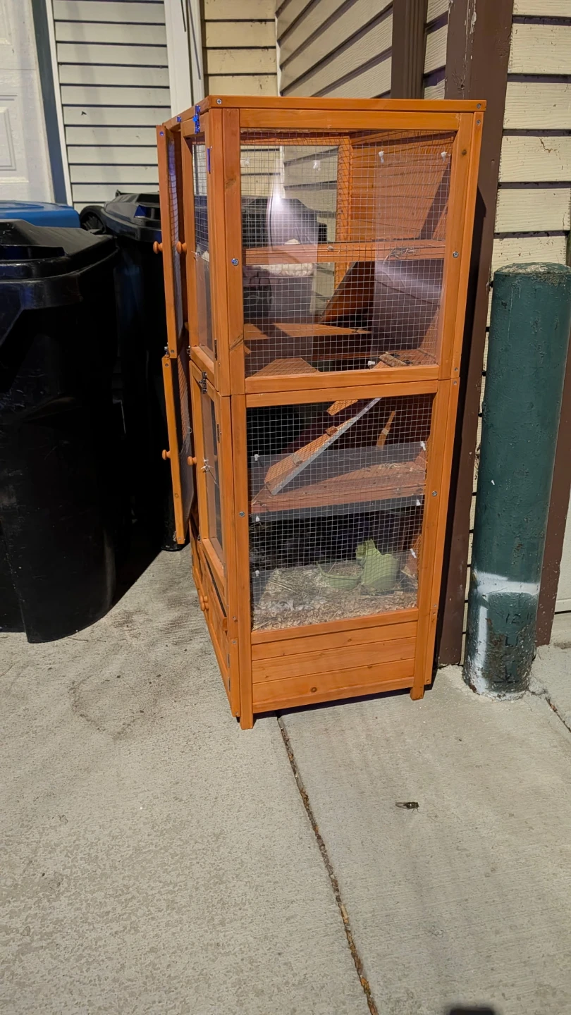 Wooden Multi-Level Small Animal Hutch - photo 2