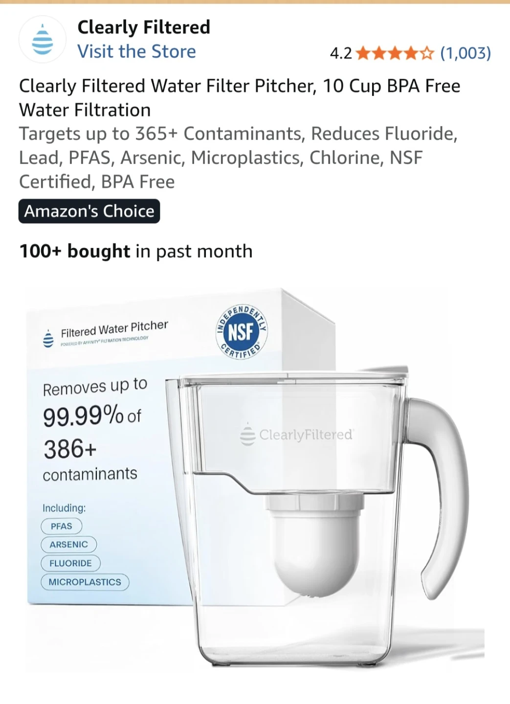 Clearly Filtered 10-Cup Water Pitcher - photo 4