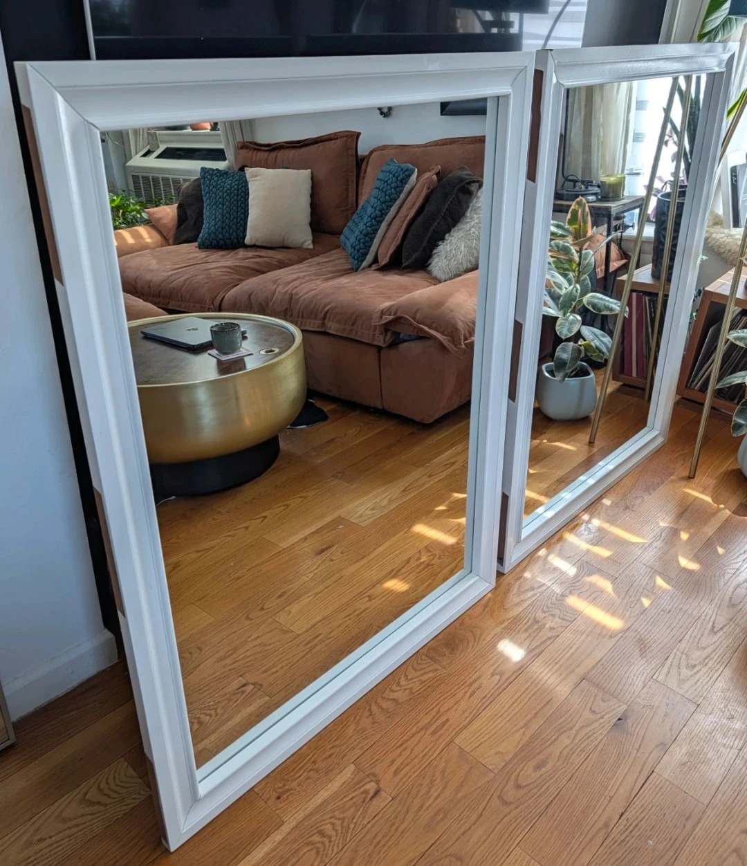 Large white framed MIRRORS - photo 2
