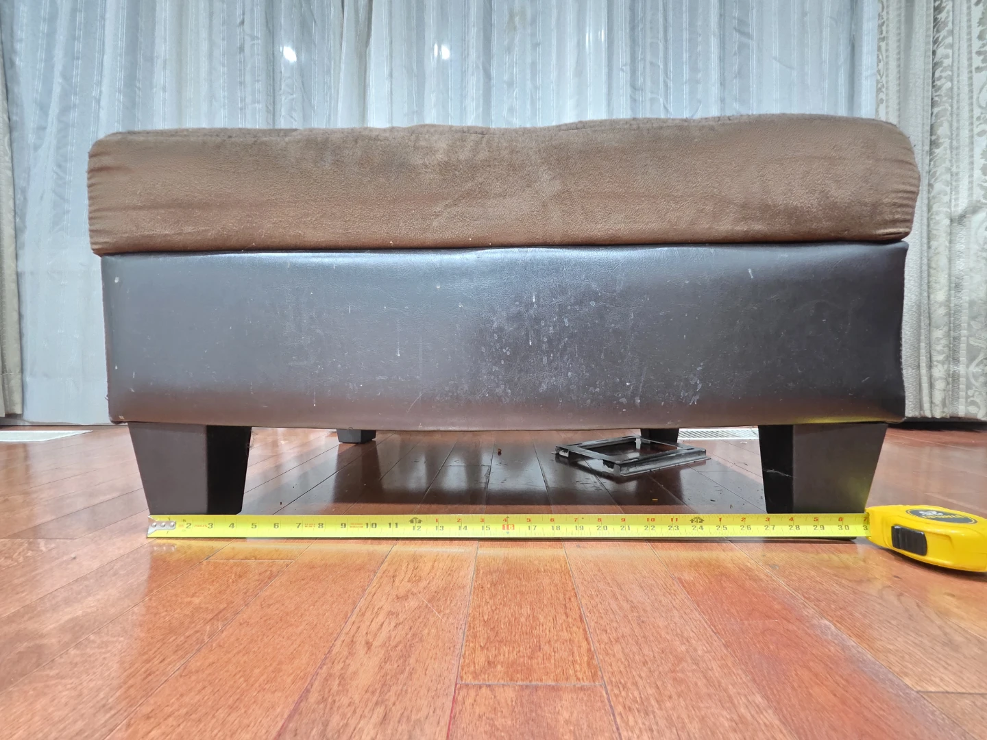 Brown and black ottoman - photo 2