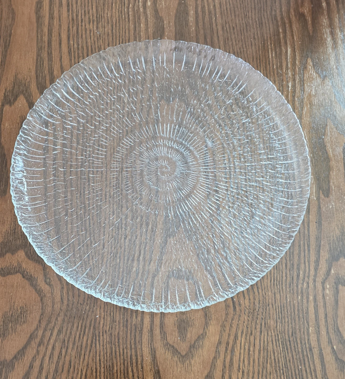 Clear Glass Decorative Plate