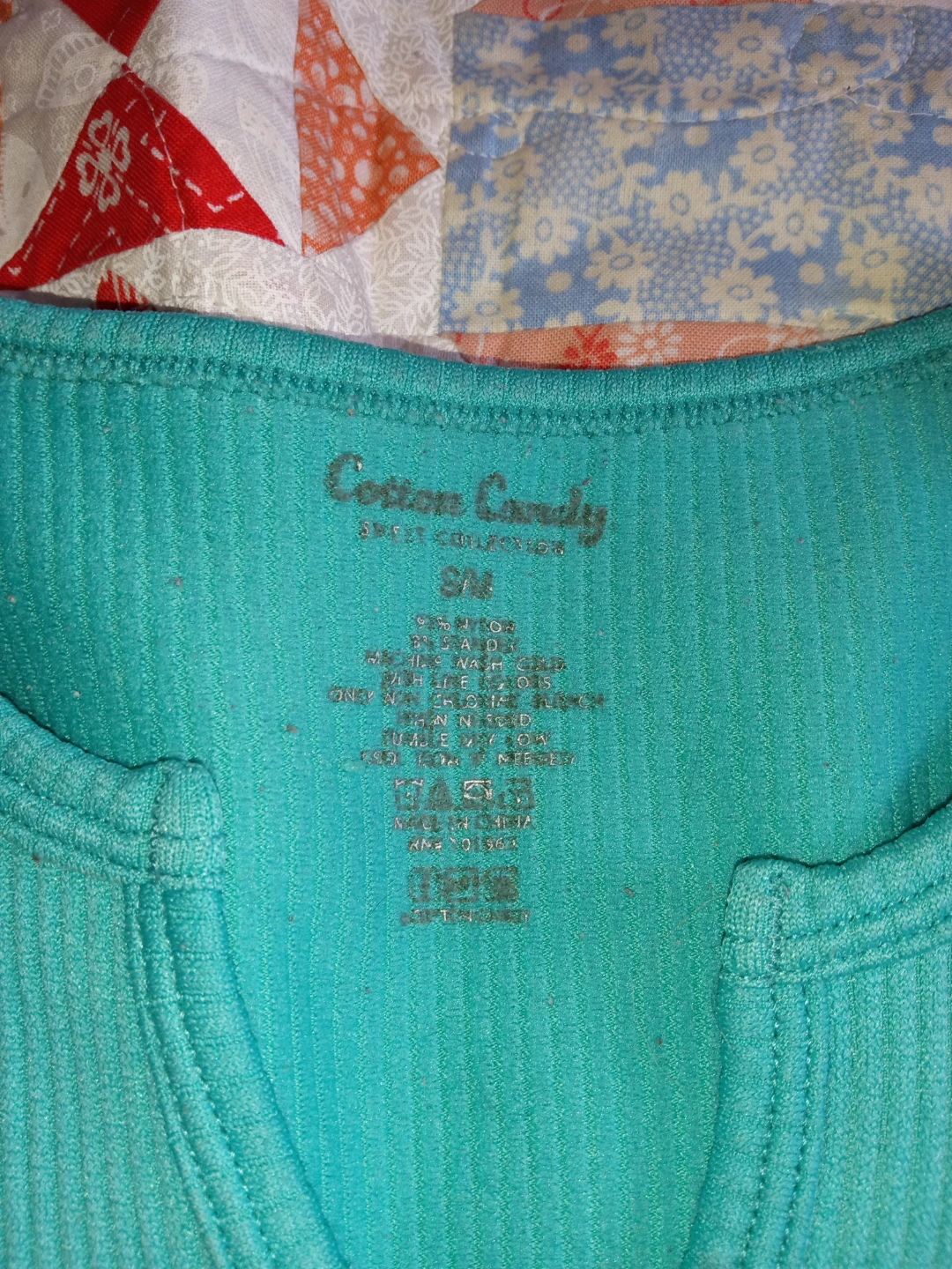 Womens- Ribbed T-Shirt  (Teal) - photo 3