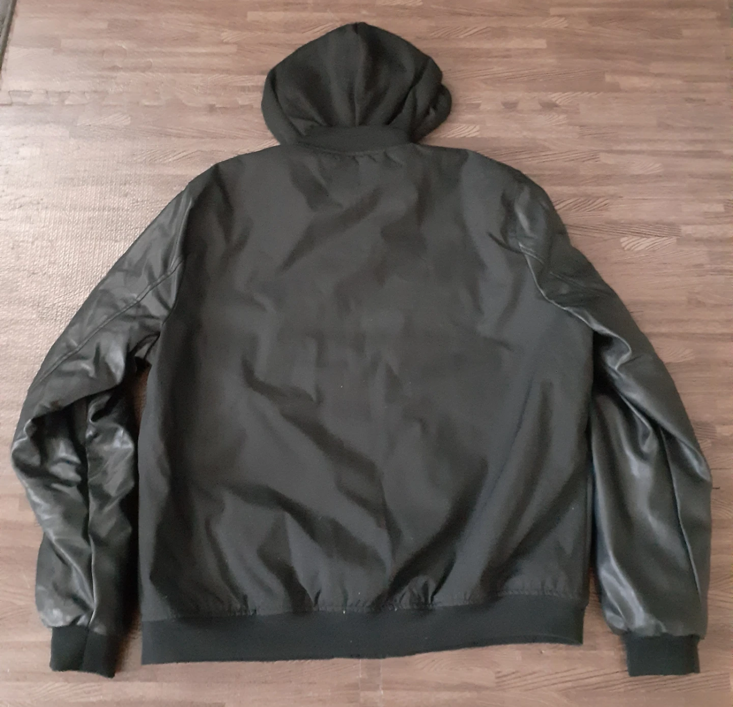 Urban Heritage Black Hooded Bomber Jacket - photo 2