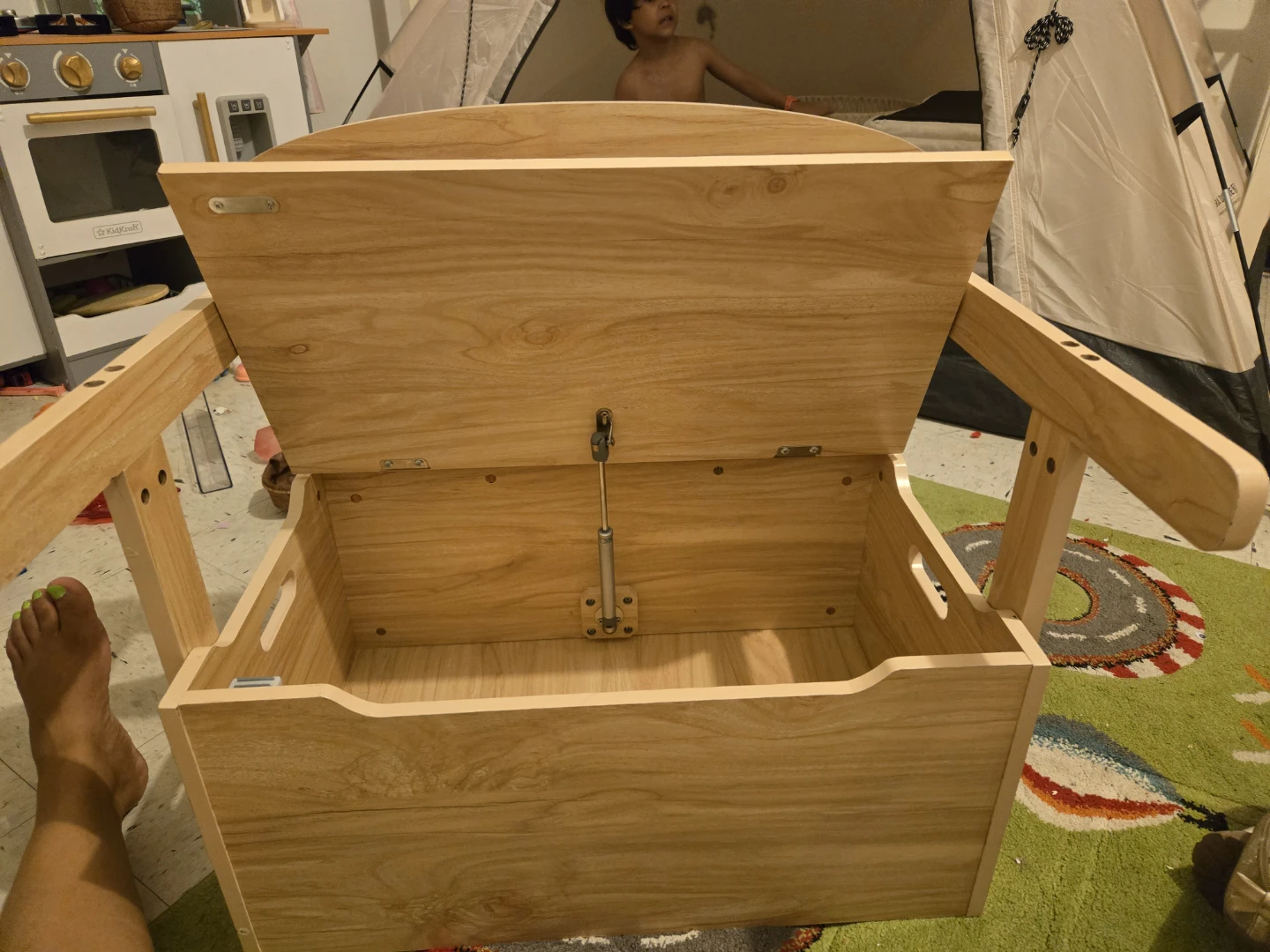 (2) Kids Wooden Storage Bench / Desk - photo 5
