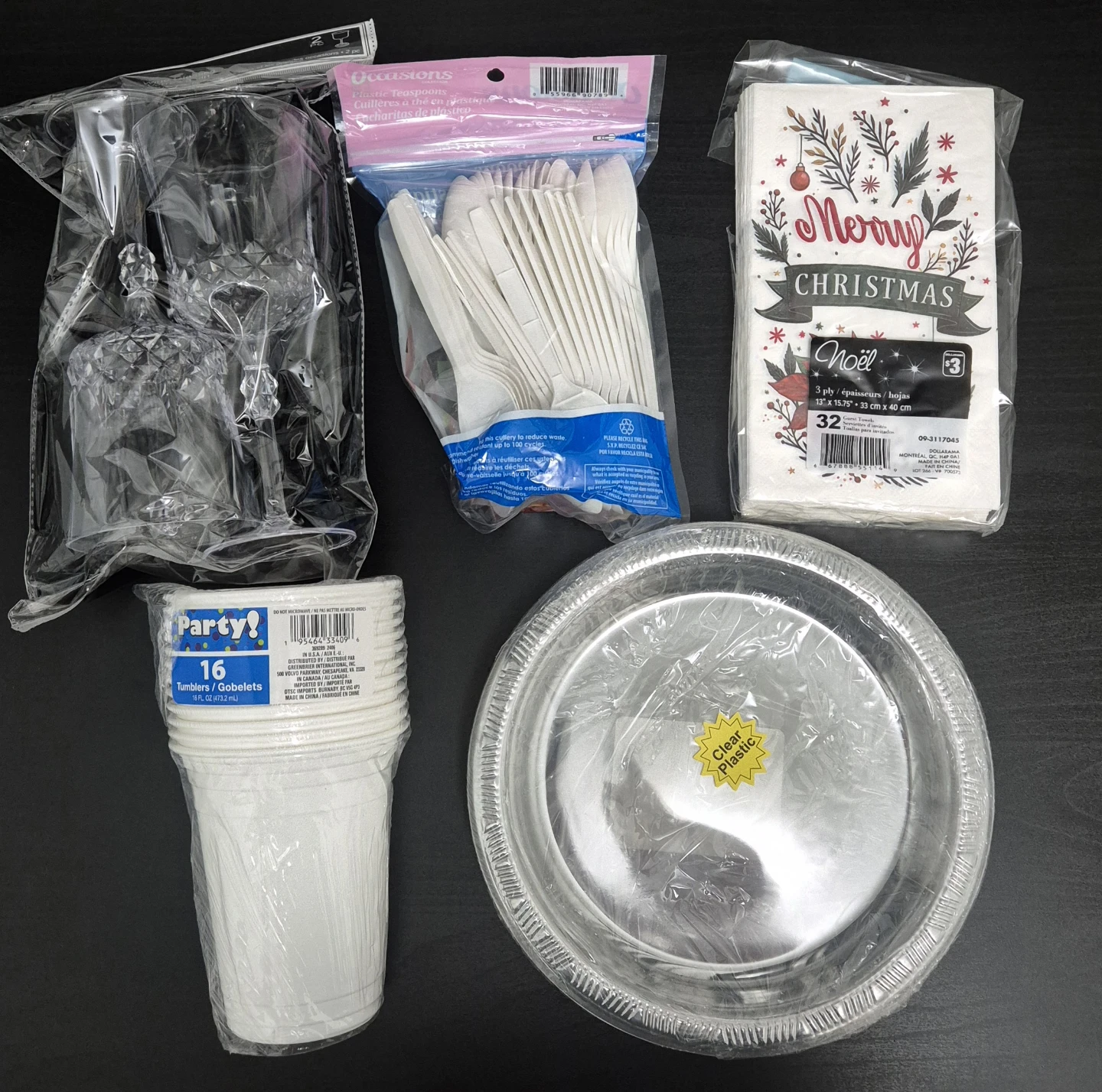 Disposable Party Supplies Bundle – All Unused