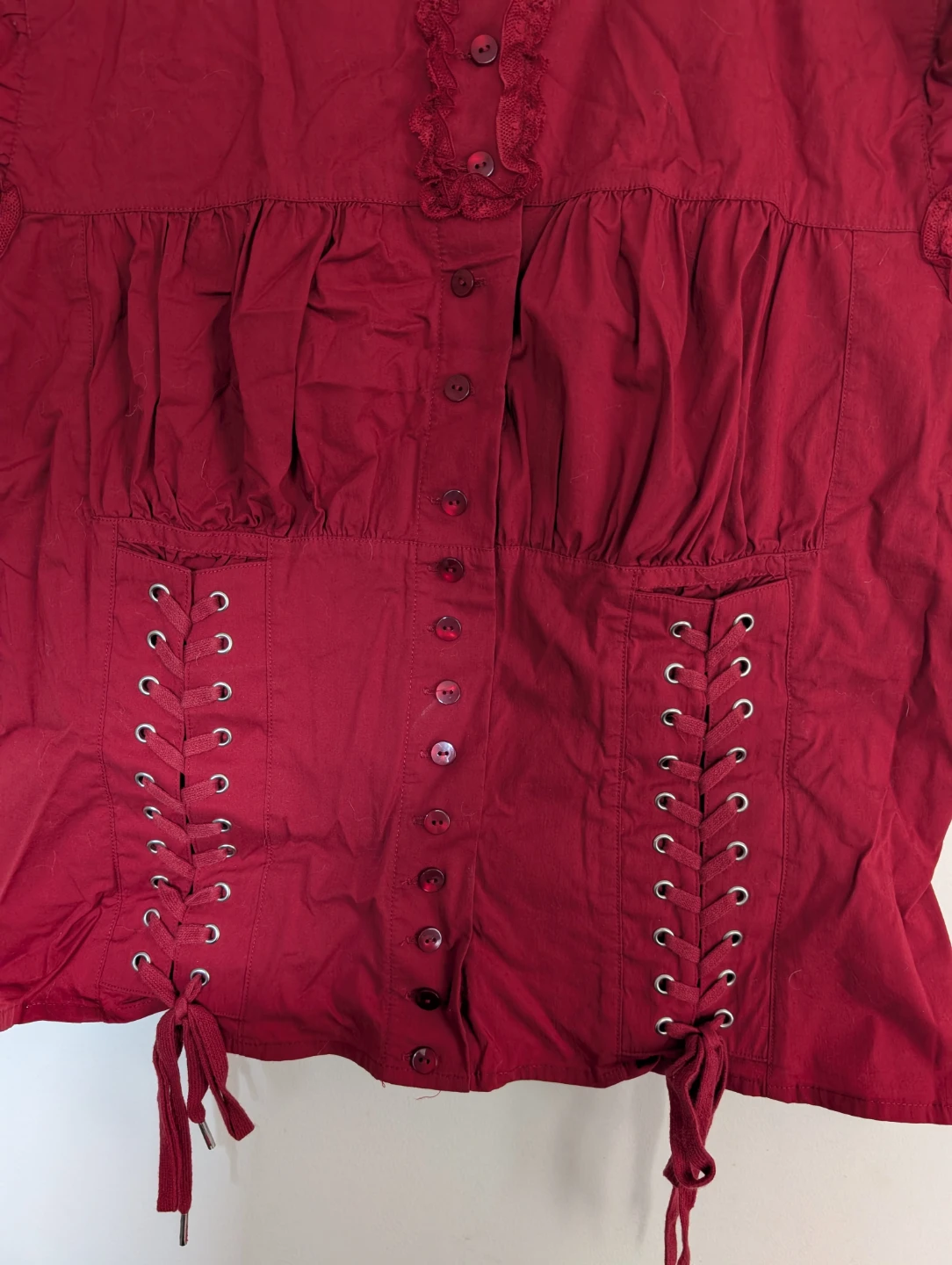 Moda International Red Corset Blouse - photo 2