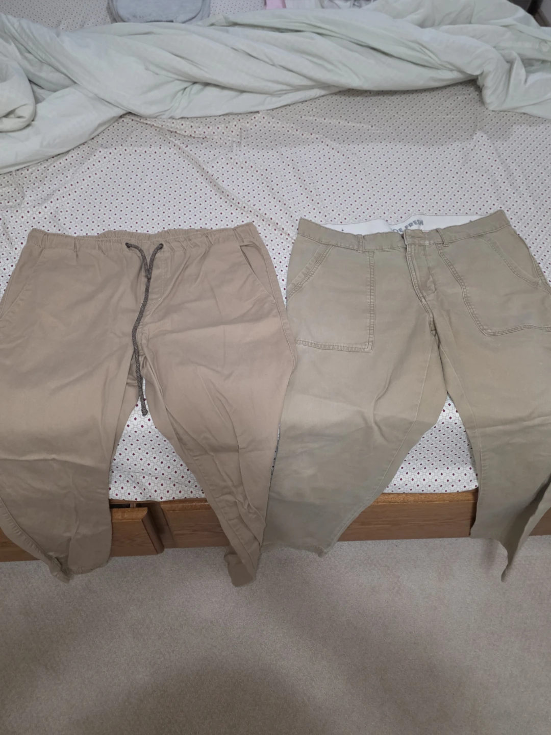 Two pairs of men's casual pants
