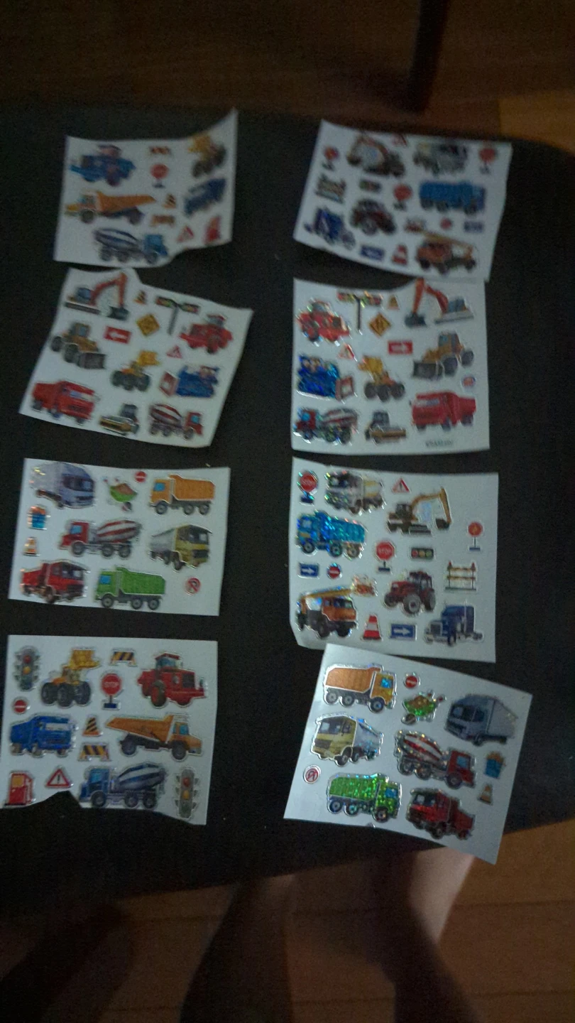 Construction Vehicle Sticker Sheets