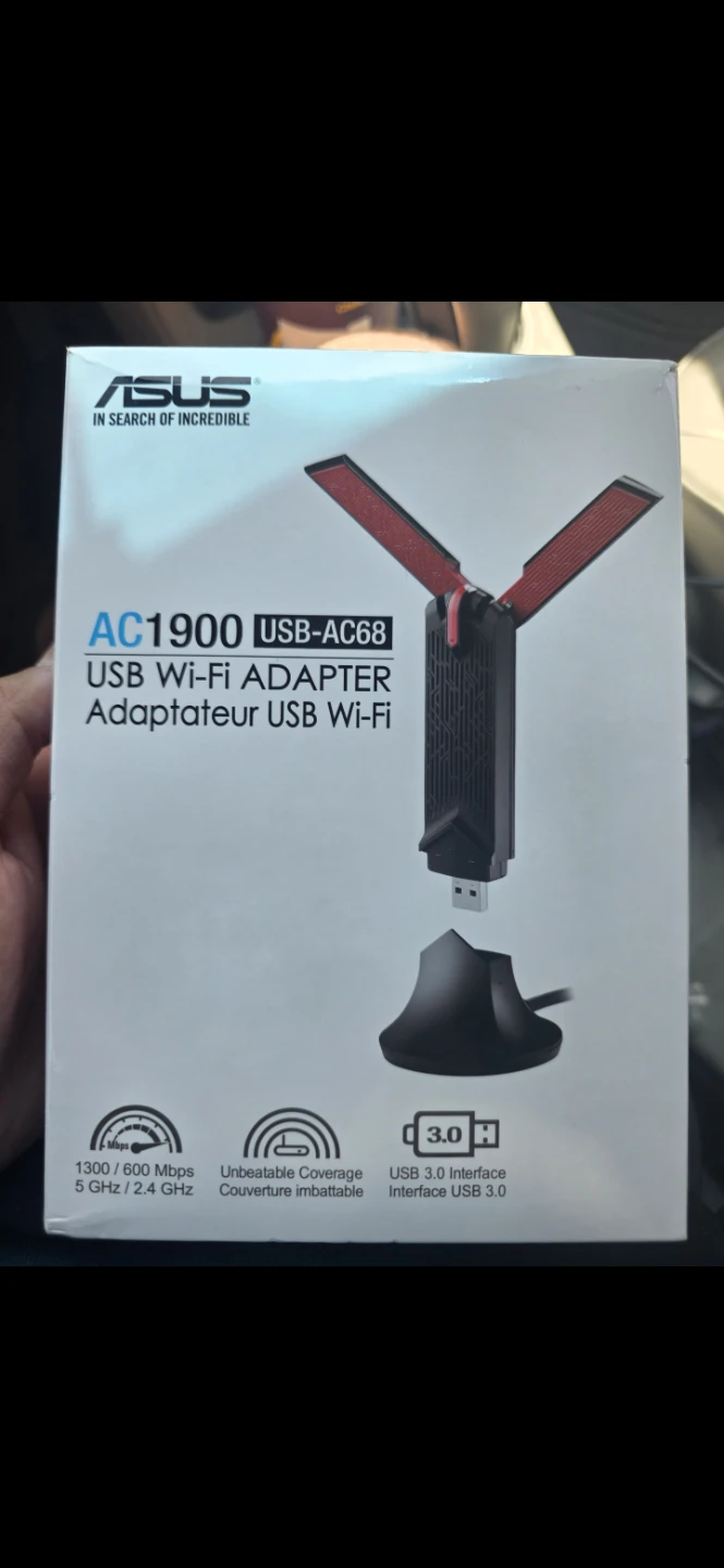 ASUS USB-AC68 Dual Band AC1900 USB 3.0 Wi-Fi Adapter