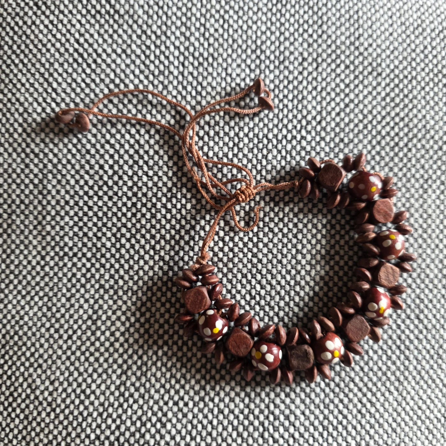 Handmade Wooden Bead Bracelet - photo 2