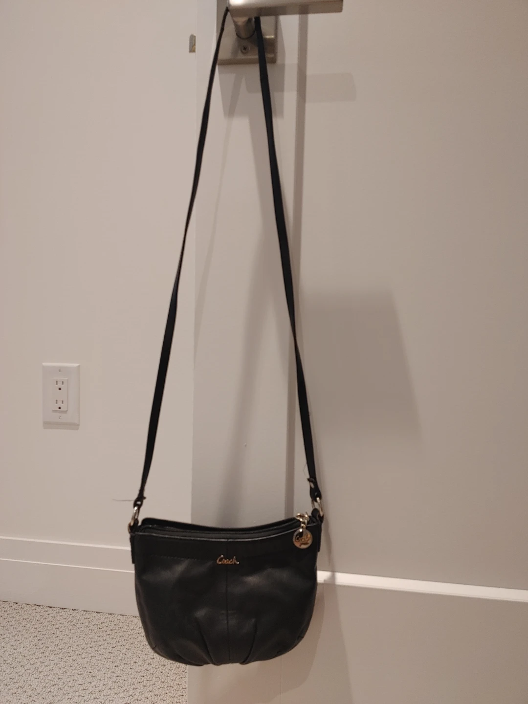 Coach Black Leather Crossbody Bag