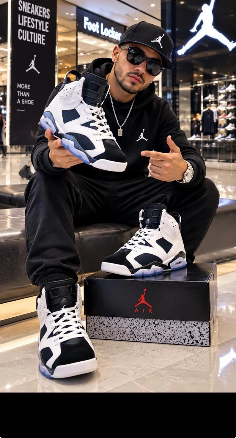 Air Jordan 6 Retro Sneakers Black White