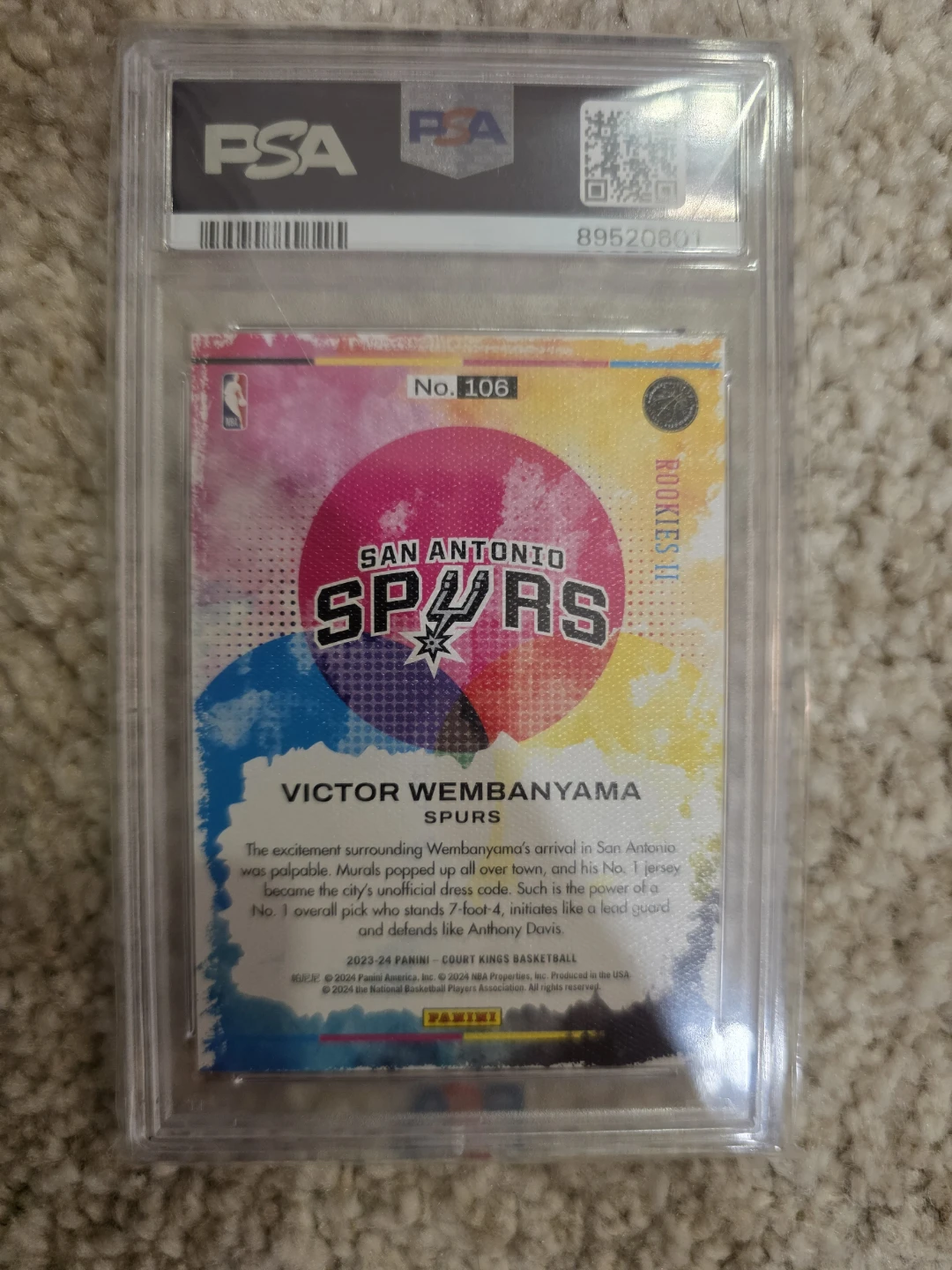 2023 Court Kings Victor Wembanyama PSA 10 - photo 2
