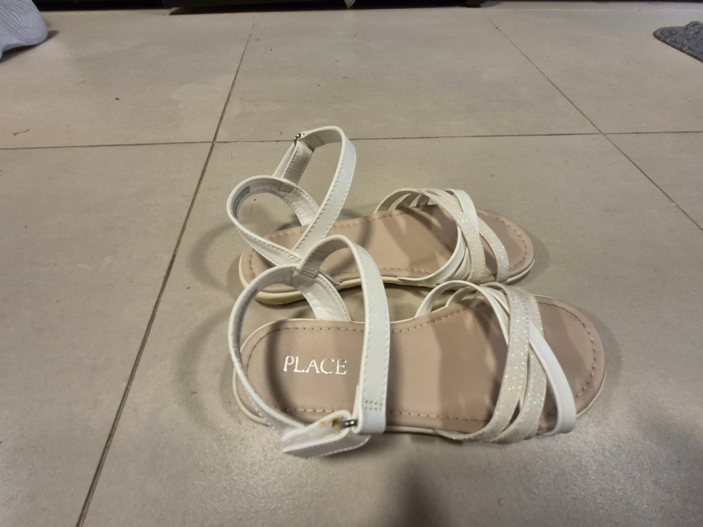 The Children's Place White Glitter Sandals - photo 2