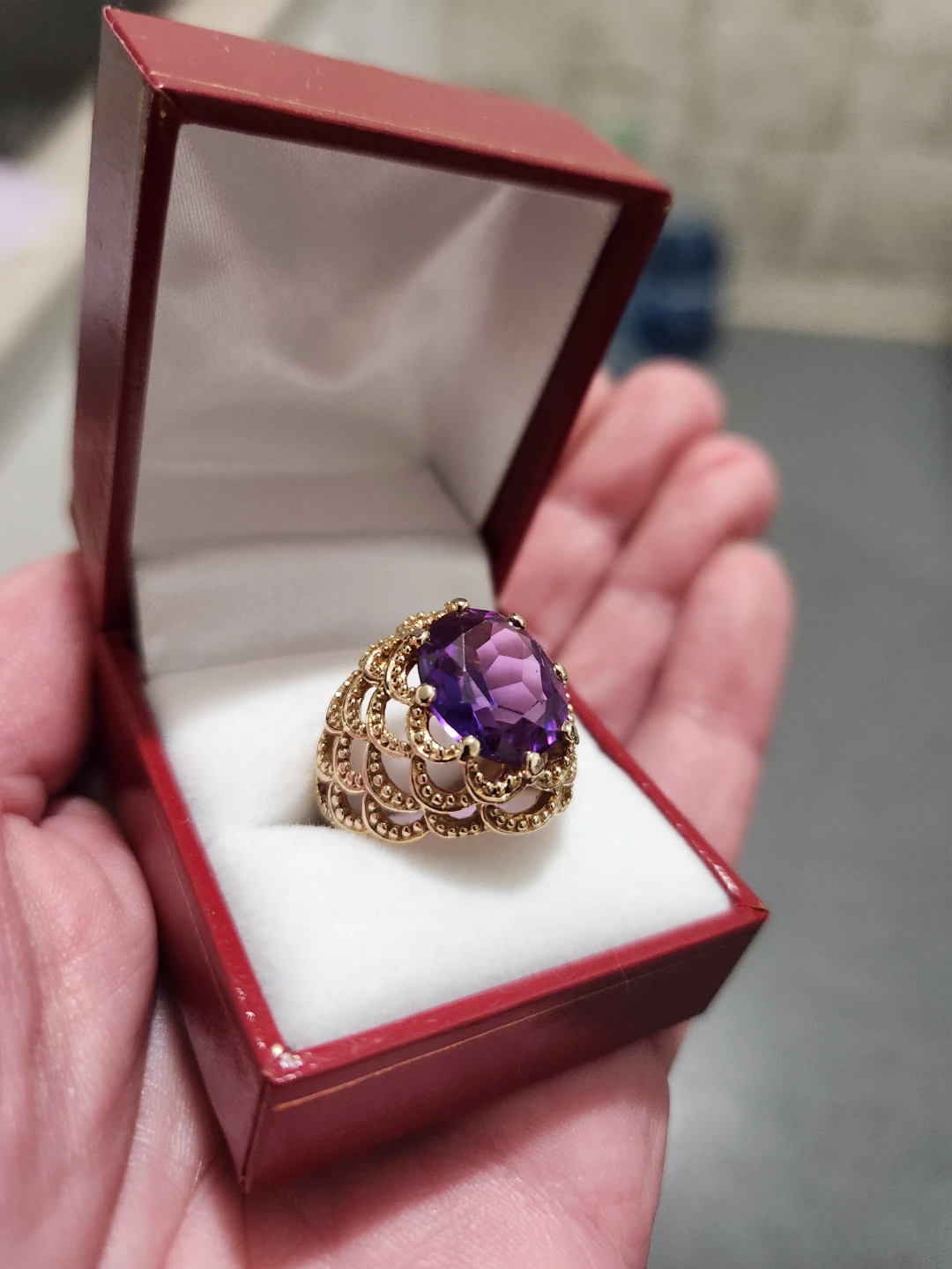 VINTAGE 10KT GOLD AMETHYST RING - photo 3