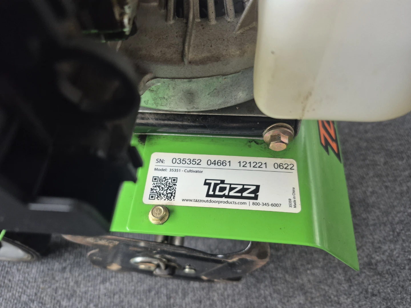 Tazz 33cc Cultivator Model 35351 - photo 3