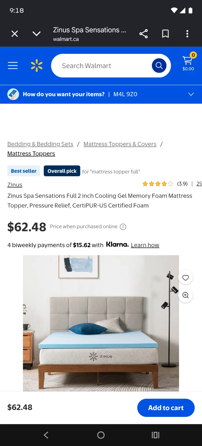 Full size memory topper