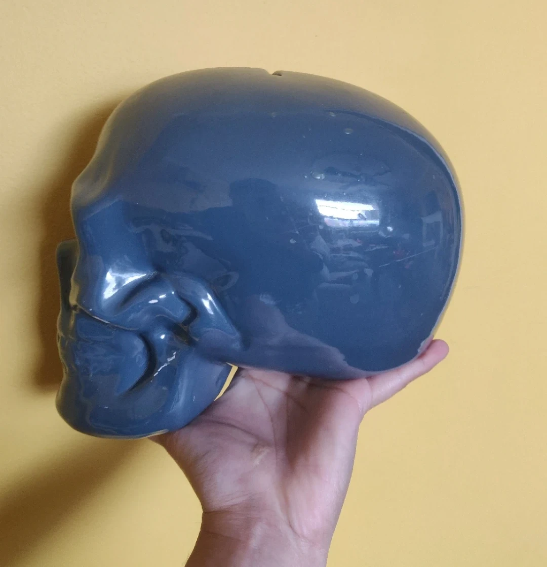 Ceramic Skull Coin Bank - photo 4