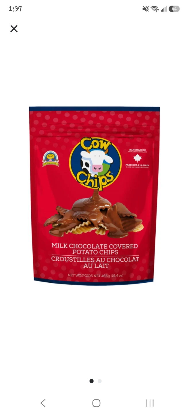 COWS Milk Chocolate Covered Potato Chips 465g 🏈
