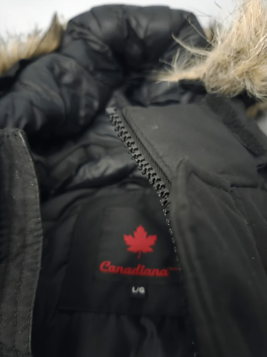 Canadiana Black Winter Parka Jacket