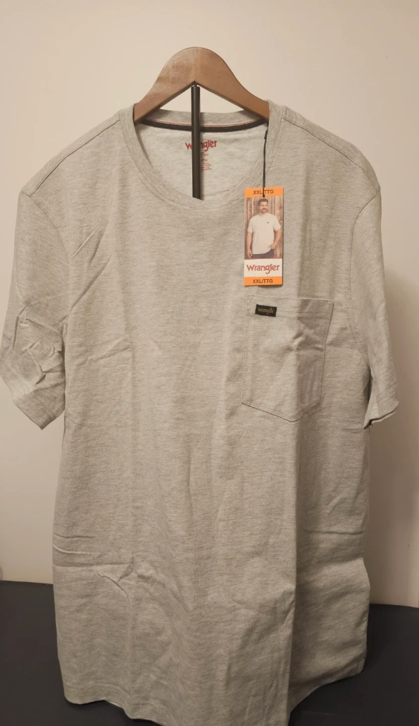 Wrangler Men's Pocket T-Shirt - Grey - XXL