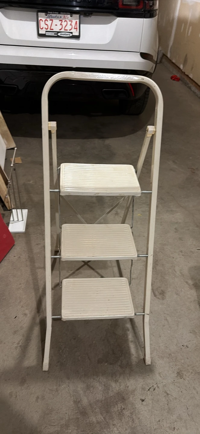 3-Step Folding Metal Ladder