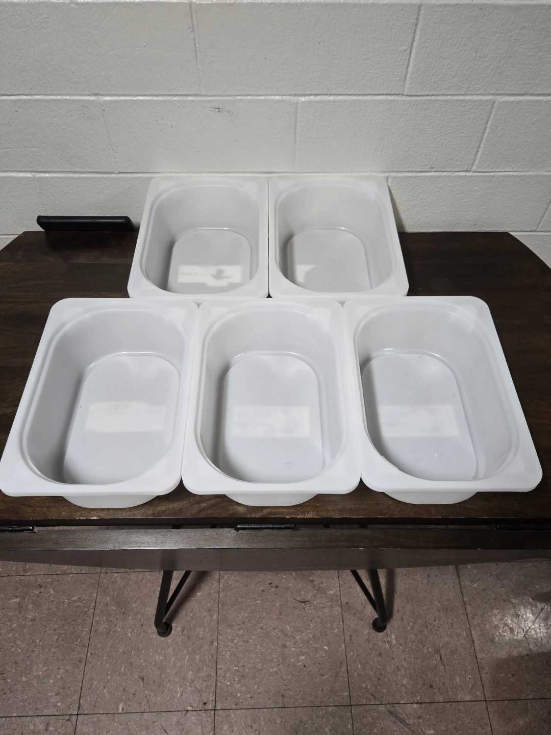 5-Piece Matching IKEA TROFAST White Plastic Storage Box Bins Lot - photo 3