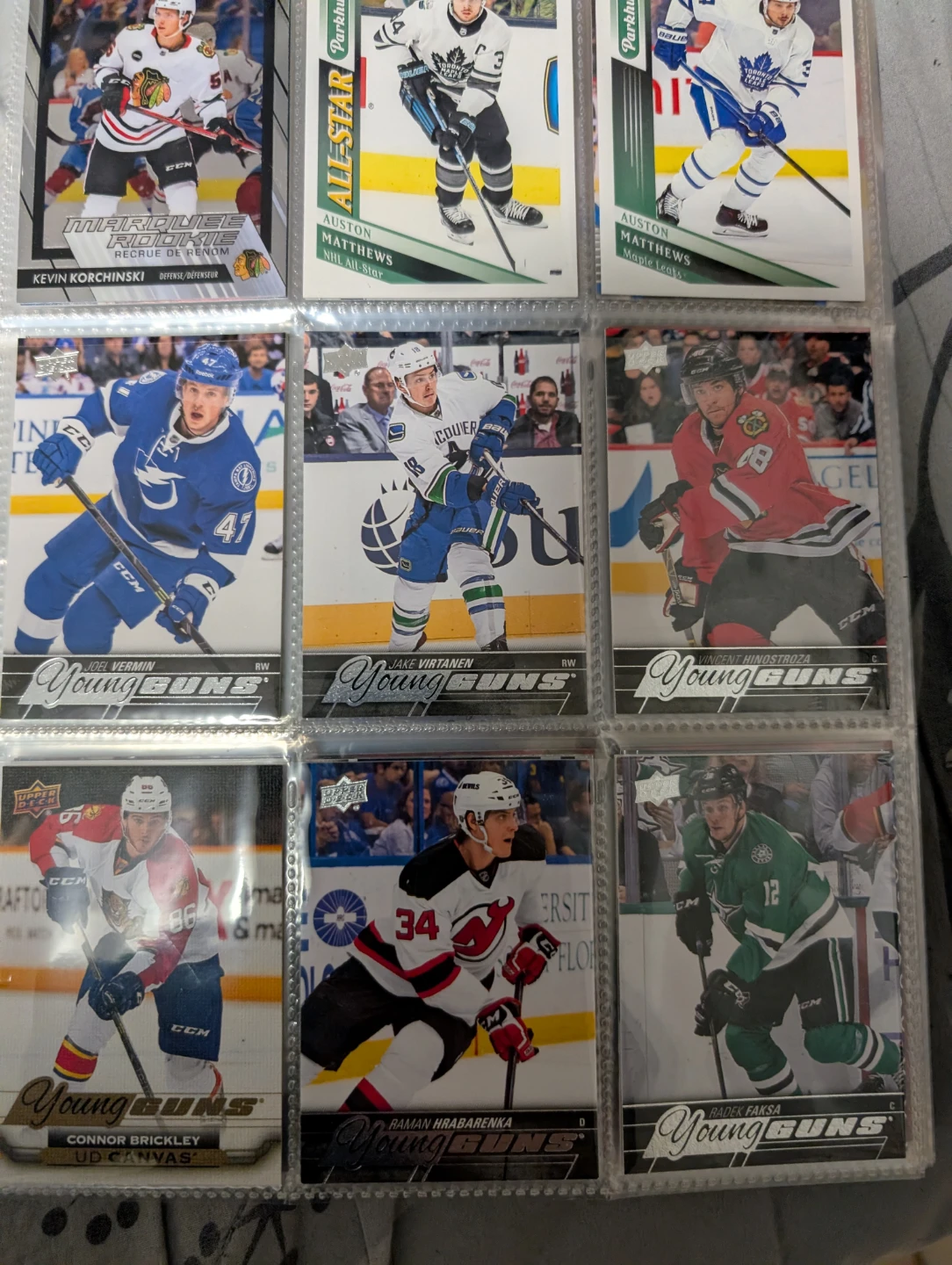 NHL UD Hockey Binder Collection + Graded Top Rookies+ cards - photo 5