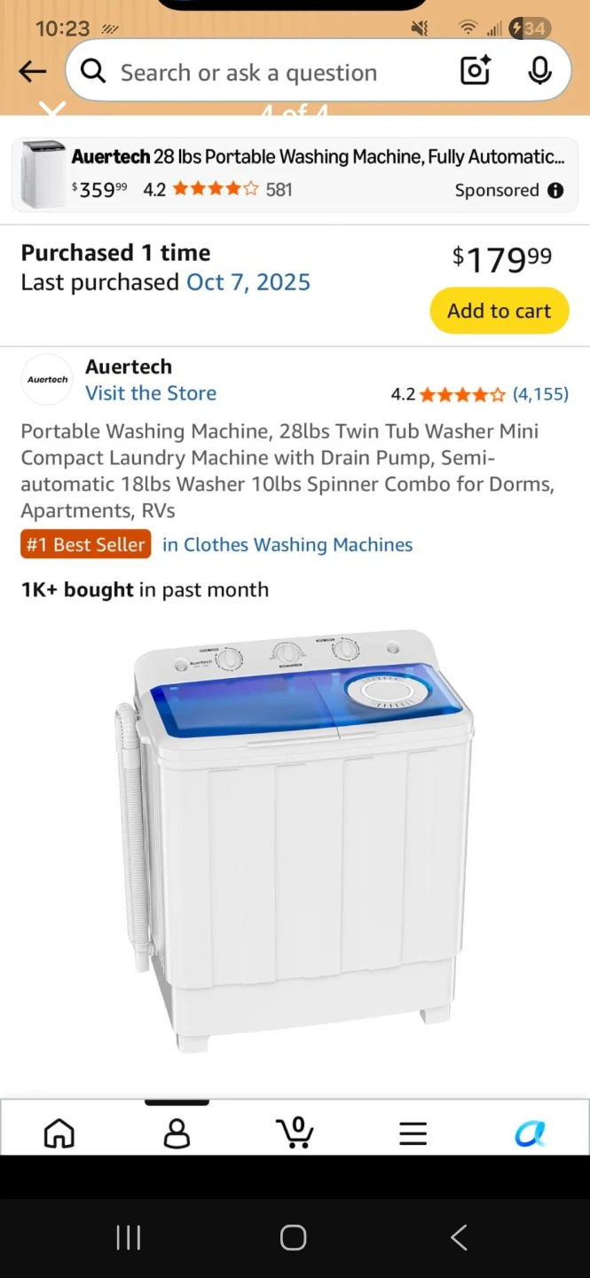 Brand new 28lb Washing machine+dryer works excellent - photo 4