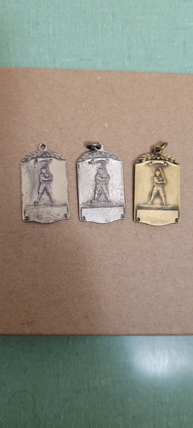 Vintage Baseball Medal Pendants