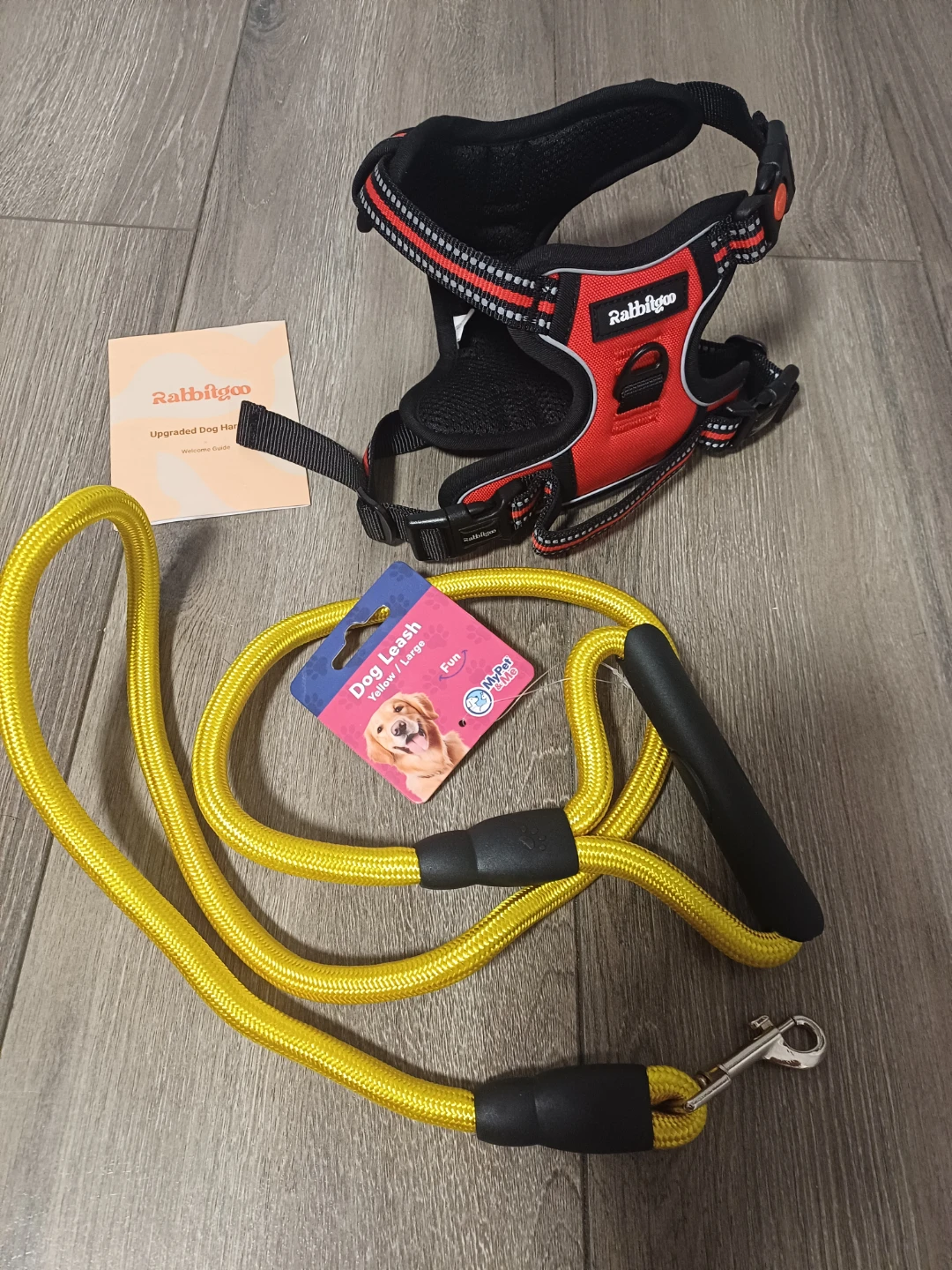 Rabbitgoo Dog Harness Size Small and Large Yellow Leash - photo 3