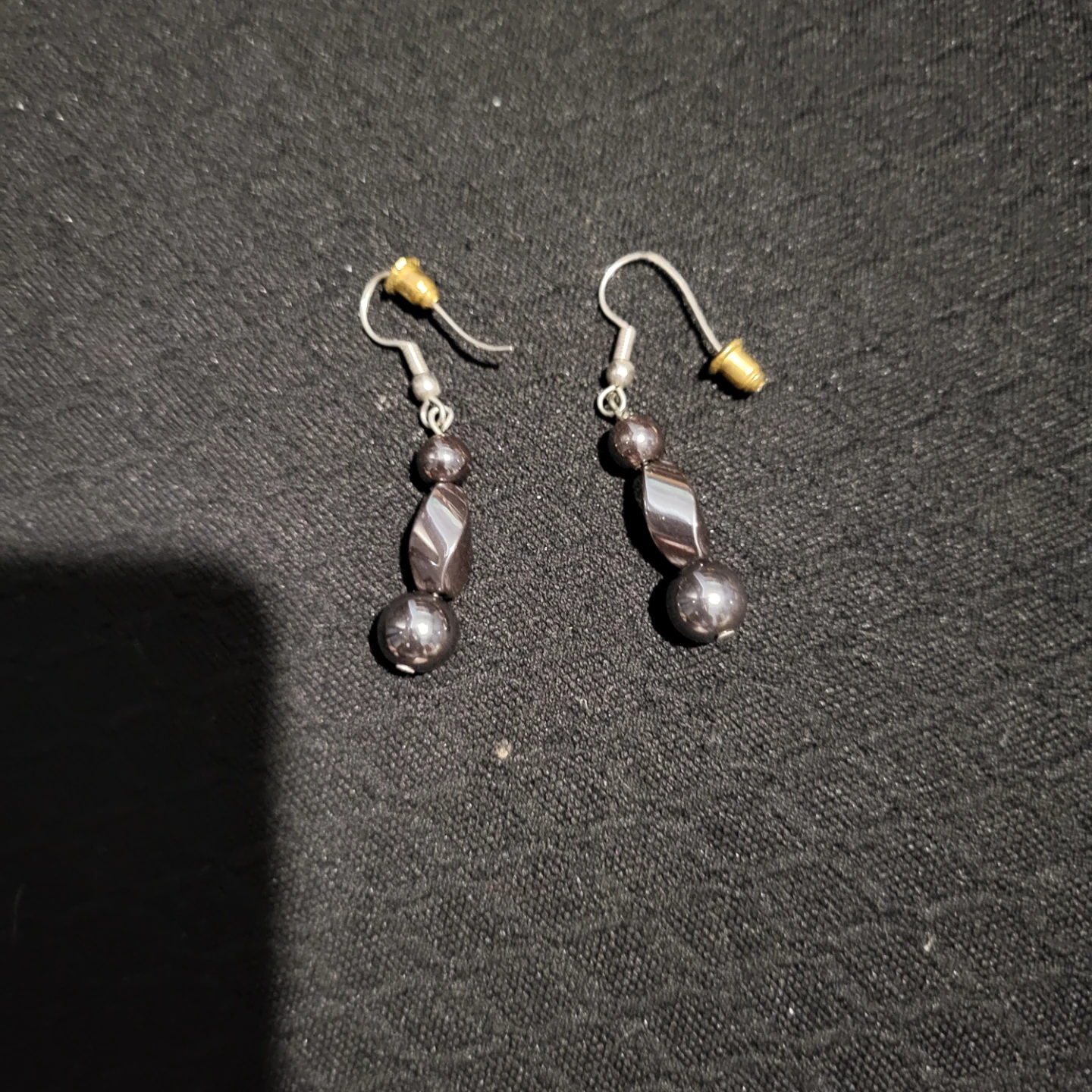 Pair of beaded drop earrings - photo 2