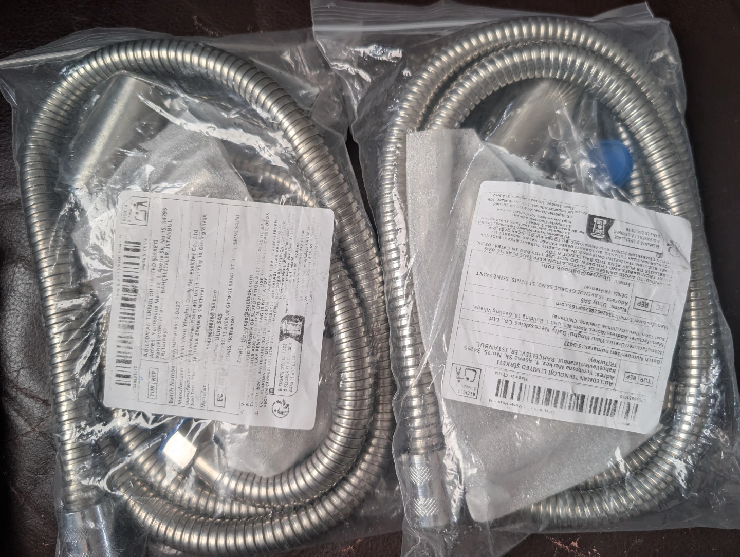 Toilet Bidets spray - Two 150cm Stainless Steel Shower Hoses
