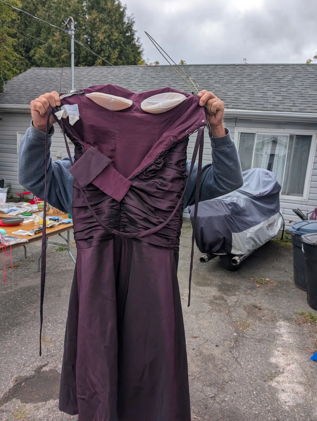 Alfred Angelo Strapless Purple Dress - photo 2