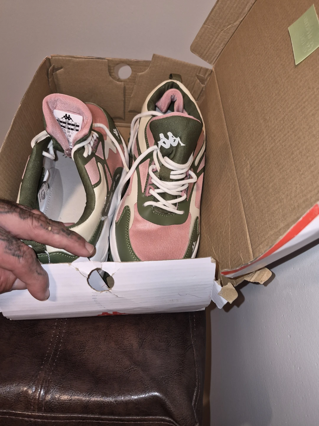 Kappa Sneakers in Pink and Olive - photo 4
