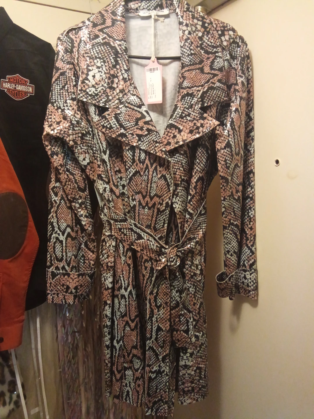 La Fille Des Fleurs Snake Print Trench Coat. Brand new - photo 2