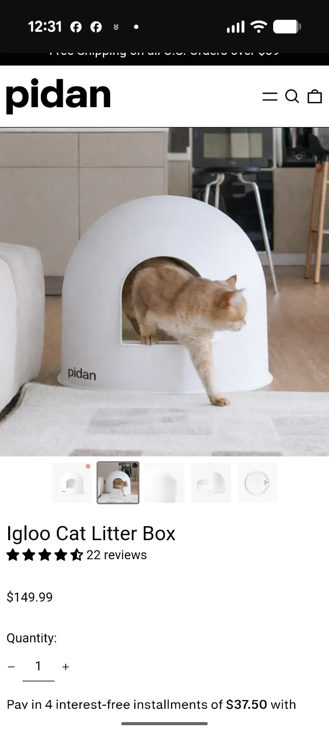 Pidan Igloo Cat Litter Box - photo 4