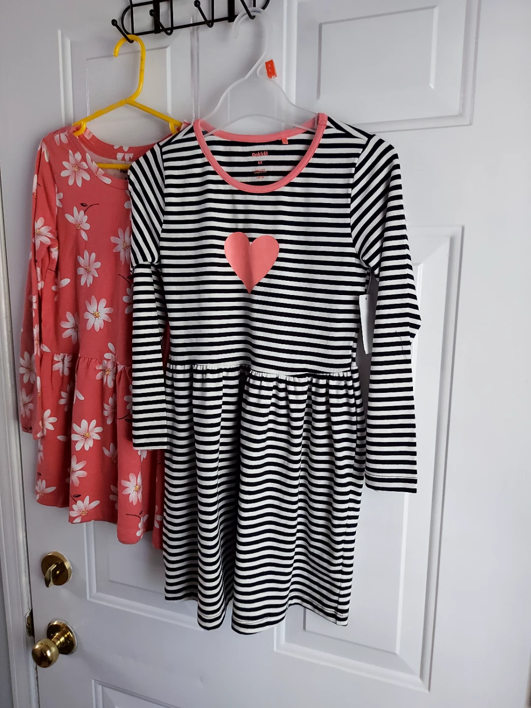 New Pekkle Girl's Striped Heart Dress Size 6X and size 8 - photo 2