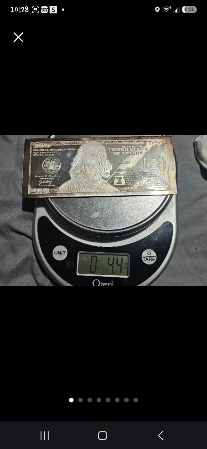 4 Troy Ounces .999 Fine Silver $100 Proof Note - photo 2