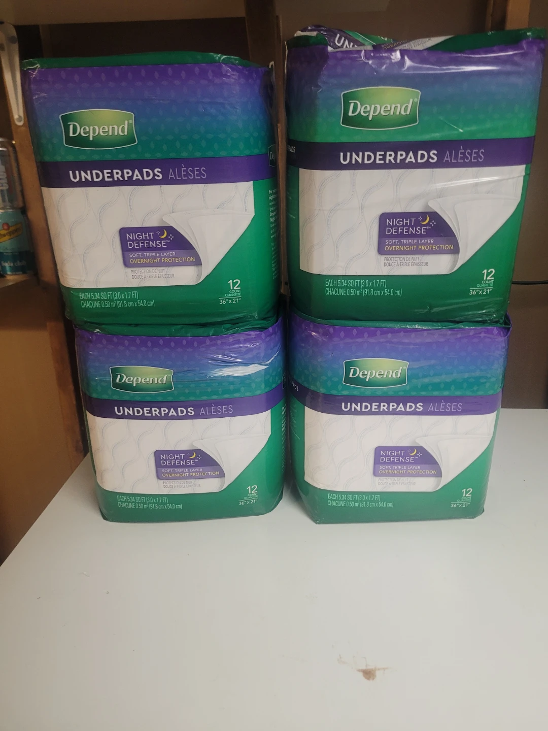 Depend Night Defense Underpads, 4 bags of 12 pads - photo 3