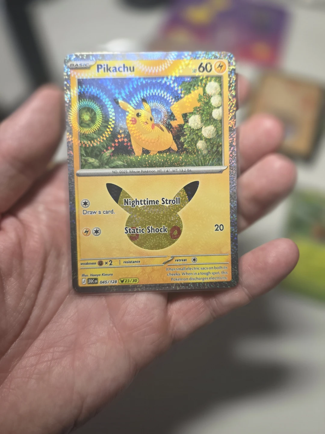Pikachu 30th Anniversary Celebration Card