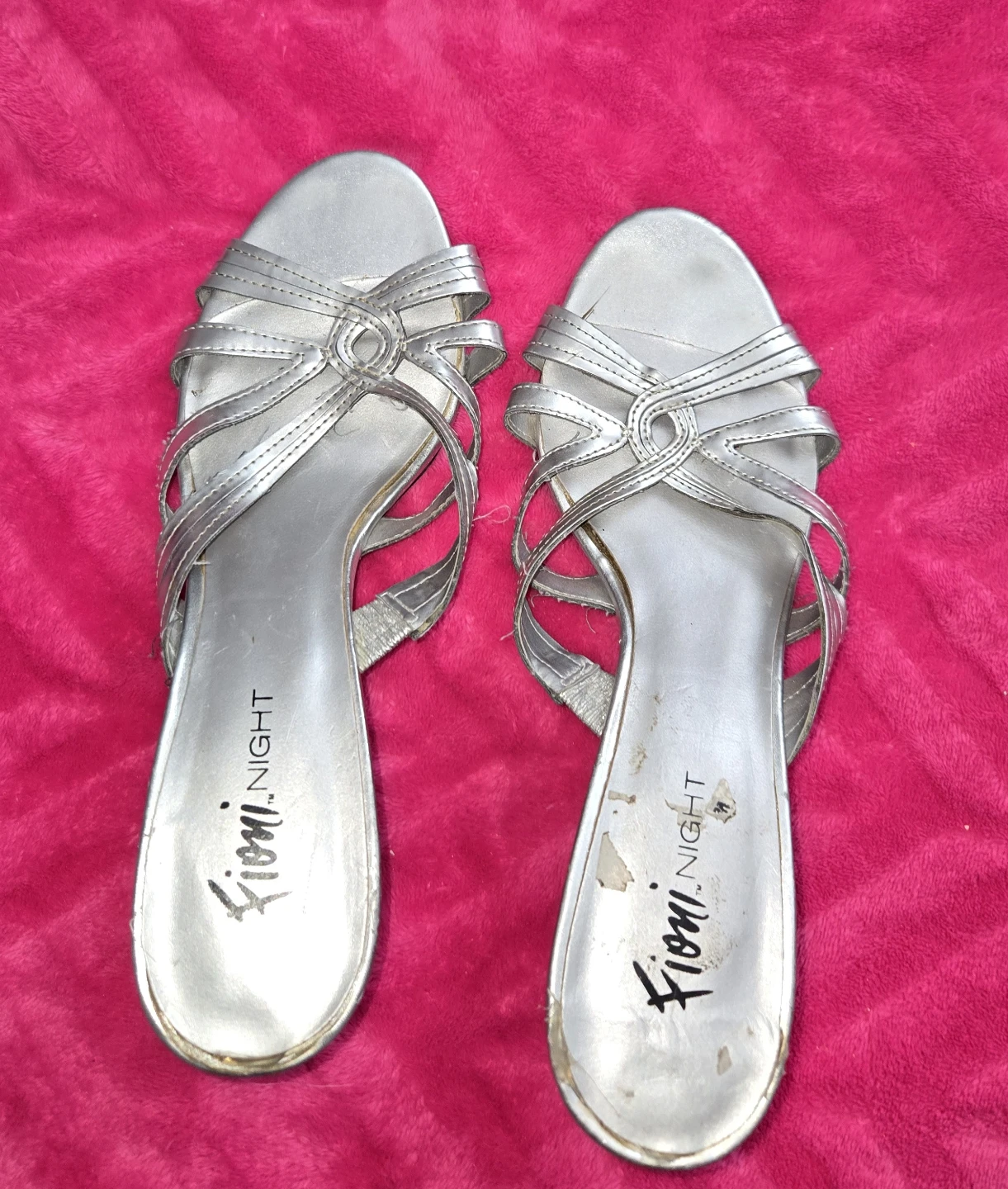 Fioni Night Silver Heeled Sandals