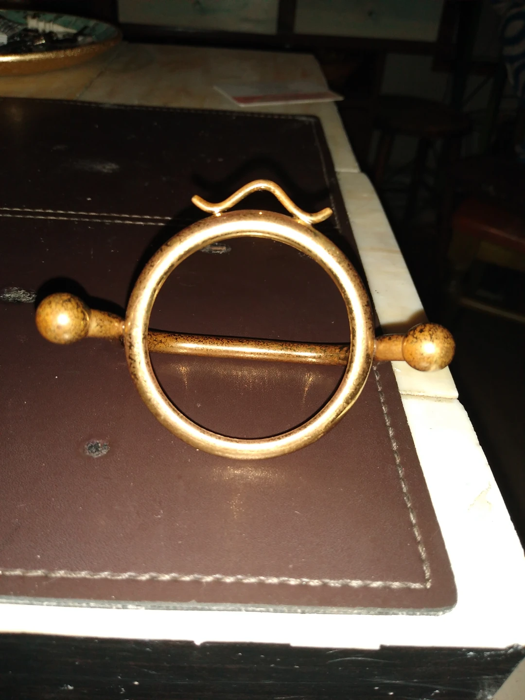 Small antique brass picture frame