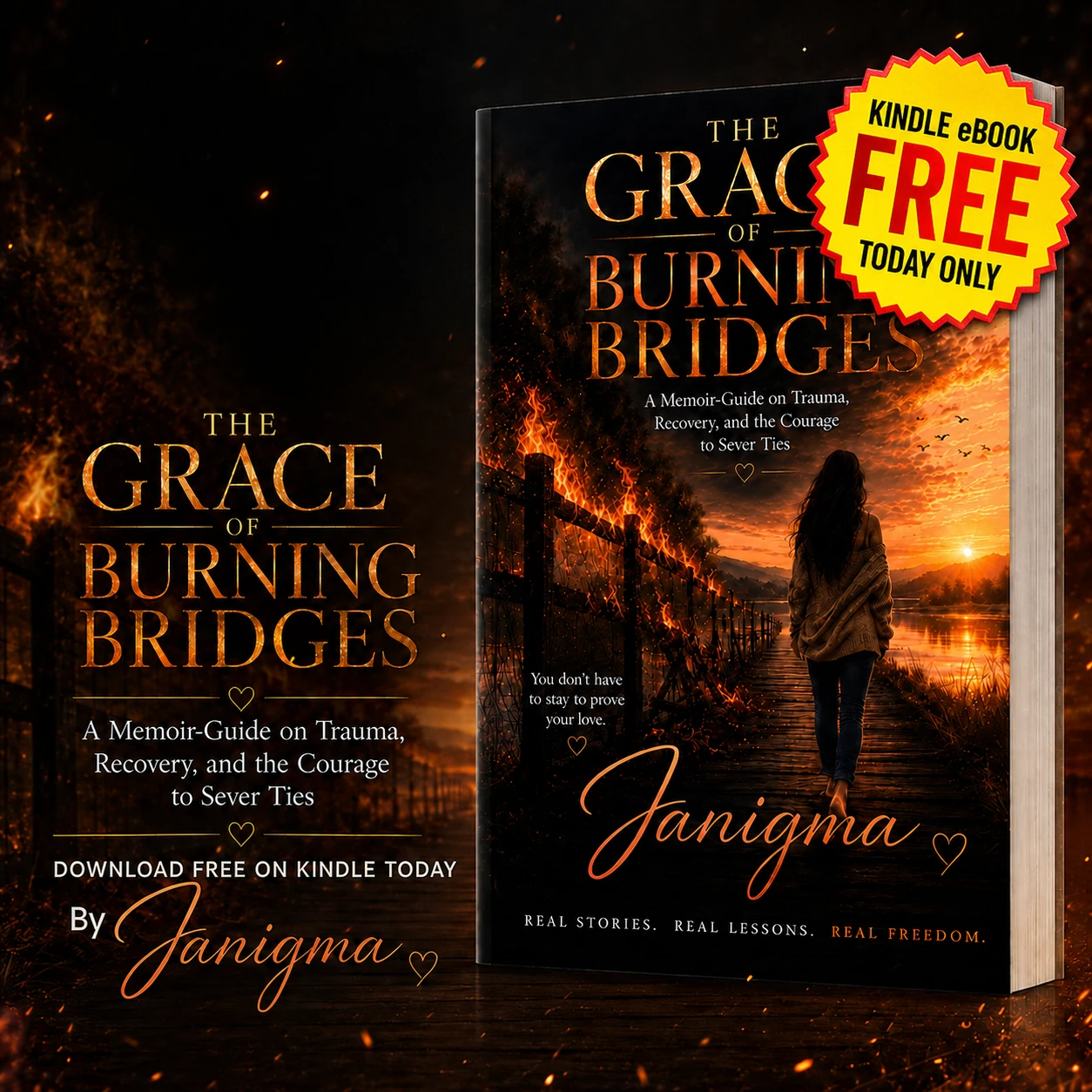 FREE TODAY ONLY — The Grace of Burning Bridges Kindle eBook