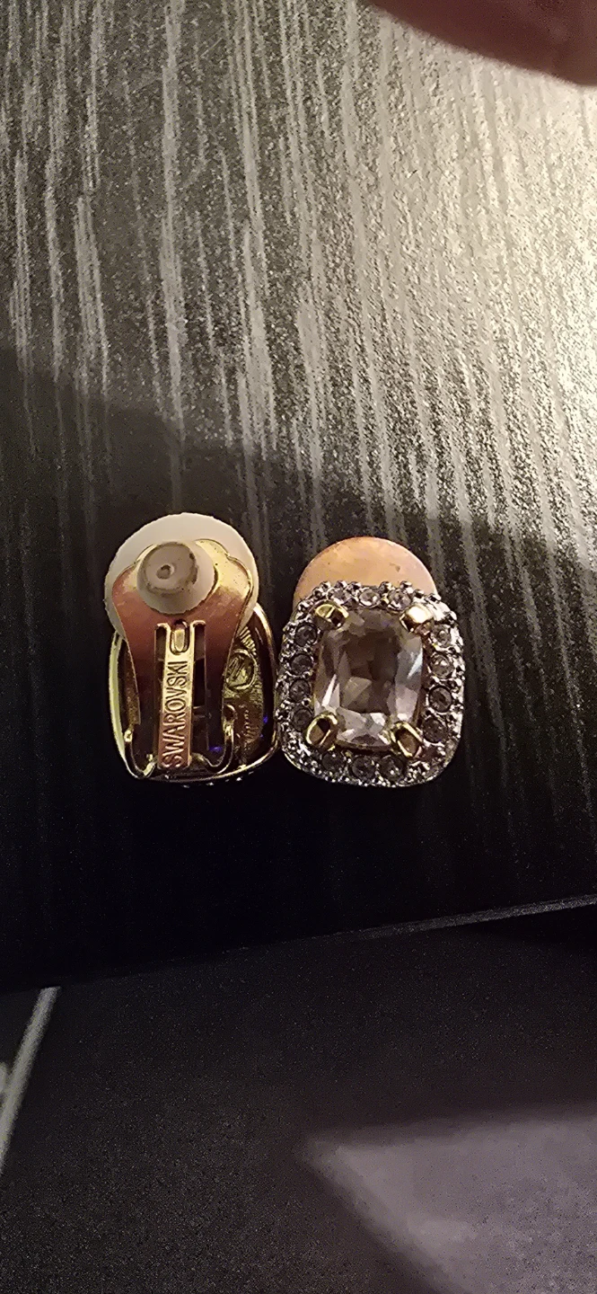 Swarovski crystal clip-on earrings - photo 2