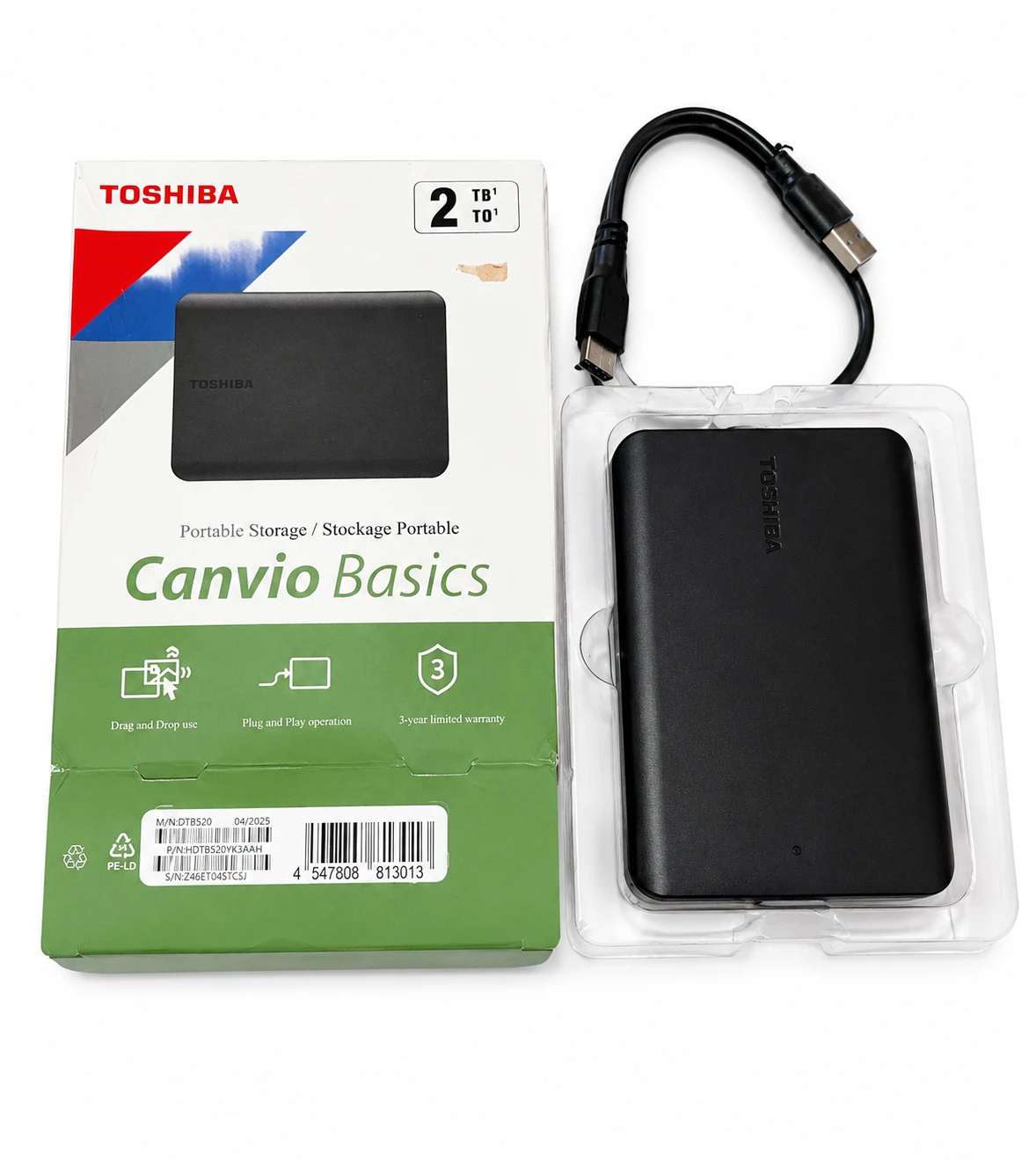 Toshiba Canvio Basics 2TB Portable External Hard Drive