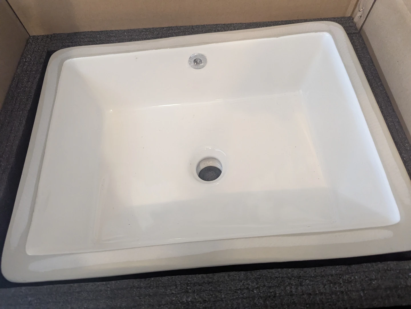 White Bathroom Sink Undermount Basin - photo 2