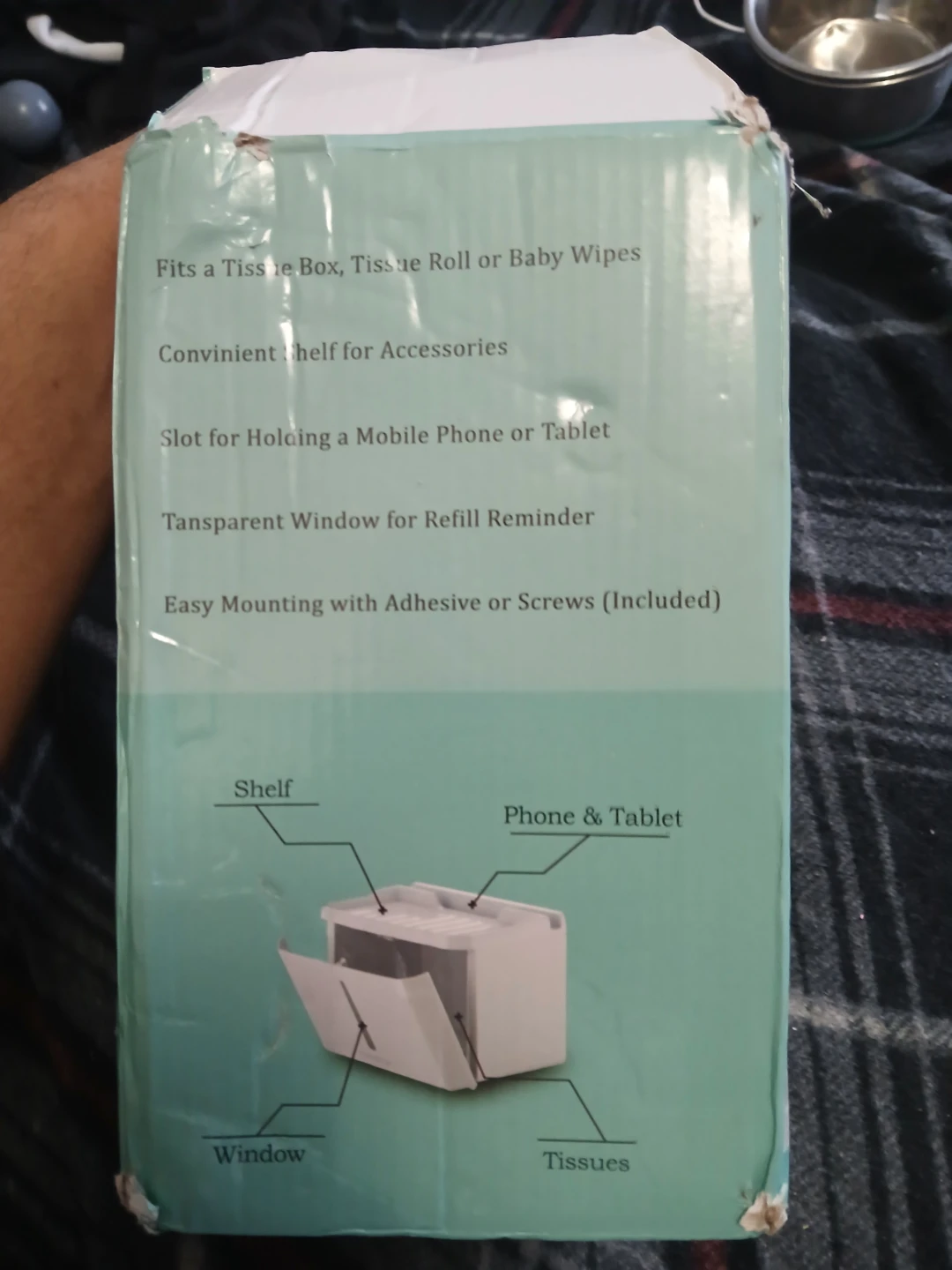 Masirs Tissue Dispenser with Phone Shelf - photo 3