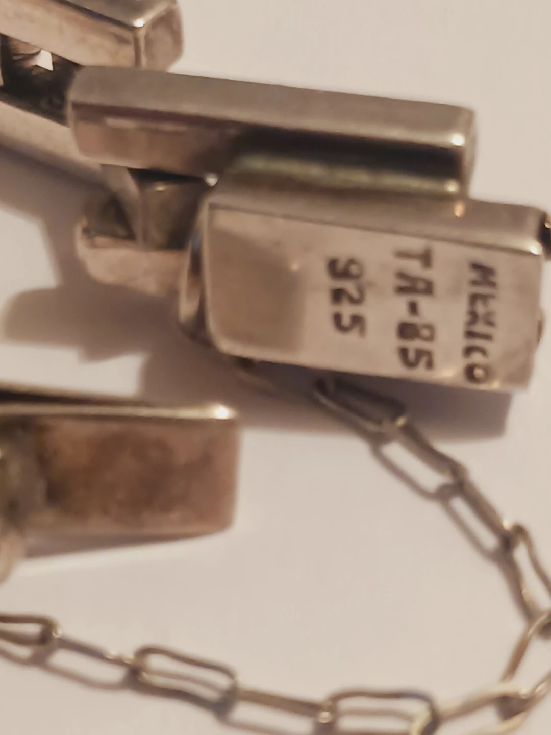 Taxco Mexico 925 Sterling Silver Solid Link Bracelet - photo 4